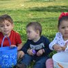 Adrian Cordova, Izaak Lopez and Leilani Cordova enjoying the Easter Egg hunt.