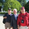 Bill Black, Congressman Jim Costa and World War II veteran Charles Coburn.