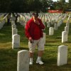 Charles Coburn among the headstones at Arlington.