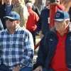 Don Steele sits with former Fire Chief Norman Garcia.