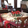 The Mooney Museum dining room table is set for Christmas.