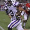 Darnell Foster runs for a touchdown following his interception.