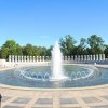 The World War II Memorial fountain.
