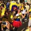 The local population is certainly colorful as this young lady demonstrated in a game between Columbia and Uruguay.