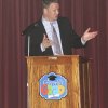 South Valley Community Church Paster Jeff Kristiansen gave an uplifting talk to the 10 or so graduates Sunday afternoon.