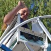Jolieann Shimmon enjoys her Grandfather's Ferris wheel.