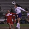 Lisette Brown gets a head shot against Sanger.