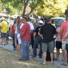 Waiting in line for the Brewfest.
