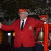 Marine Corps vet Corky McFarland waves to the crowd.