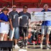 Reestablishing Stratford organizers Ramon Chavez and Rob Isquierdo accept a check for $25 from Lions' President Ray Etchegoin.