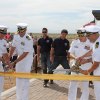 The Navy cuts the ribbon to the memorial.