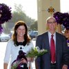 Roberta and Gig Stephens enter the Event Center.