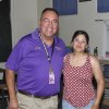 NJROTC instructor Ray Vigil with former student and now Marine, Sgt. Desiree Burris.