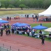 Relay for Life walkers were treated to a very wet track and field Saturday morning.