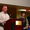 Mike and Carol Evans of Stoney's accept the Business of the Year award.