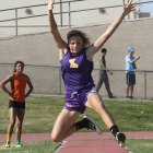 Jenasis Corby in the long jump.