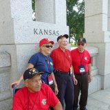 Local vets visit the World War II Memorial.