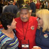 Salas with Sandy Salyer and his daughter.