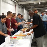 About 350 persons enjoyed a nice dinner at the annual Volunteer Dinner.