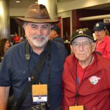 Hanford's Mike Simas with Vet Victor Smith III.