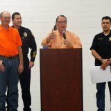 Harry Zinser and Richard Lehn were honored for their volutneer efforts with the air rifle program.