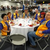 Members of the Lemoore Lions Club enjoy the dinner.