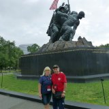 Sandy and John Salas at the Marine Corps Memorial.