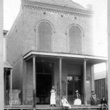 A meat market on Front Street (E Street).