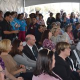 A large crowd on Wednesday was at the dedication ceremony.