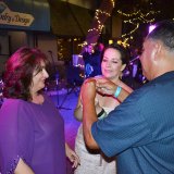 Angie Fernandez (left) won the jewelry donated annually by Pereira's Jewelry in Lemoore. With her are her husband Joe and cecile Cassiman of Pereira's Jewelry.