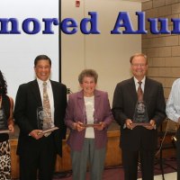 The newest members of the Lemoore Foundation Hall of Fame (left to right) Frances Perkins, Dr. Elbert Acosta, Lois Hubanks, Bob Clement and Allen Short.