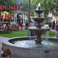 The downtown park on D Street was a popular place Friday night as folks gathered around the Odd Fellow Fountain during the Farmers' Market.
