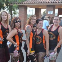 Members of the Valley Heat Roller Derby team were on hand to help at the Rockin' the Arbor.