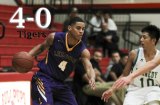 Allen Perryman goes for the basket against Kennedy High School Saturday afternoon.