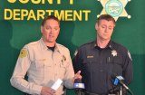 Kings County Sheriff Dave Robinson, and Hanford Police Capt. Karl Anderson speak about the discovery of Debbie Hawk's remains, found Monday near Stratford.