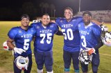 Lemoore football stars Richard Doctor, Adrian Garza, Kameron Gomness and Trenton McGuey helped lead the West to a 28-7 victory Friday night in the Kings-Tulare All Star Football Game.