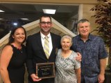 Lemoore High's Matt Moreno shown here with family members: wife Kirby, Grandmother Anna and father Marvin Moreno.