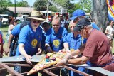 The Lemoore Kiwanis Club create a pizza during last year's Central Valley Pizza Festival.