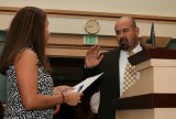 Former CHP Commander Ray Madrigal is sworn in as Lemoore's newest councilmember August 5.