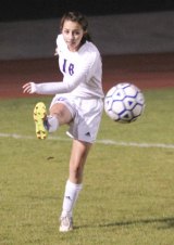 Michaela Ramirez with a shot in a game last season.