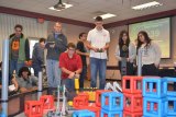 Lemoore High School's Nick Sheldon and Conor Shortnacy compete in Robotics at West Hills College Saturday afternoon.