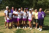 The ladies club representative from Fresno. Jennifer Alaniz, Coach Kevin Roberts, Aiyanna Barrios, Jayda Olaes, Maddie Alvarez, Dani Kinder, Starrla Herrera, Lauren Black, Jo Slaton, Kelly Gilfrey, and Coach Gerry Mercer.