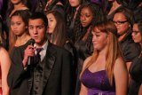 Tracy Hannan and Paige Crownover wow during the annual Choir Fall Concert.