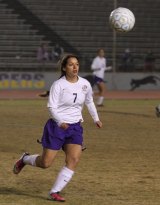 Jazi Lemus-Martinez goes for the ball.