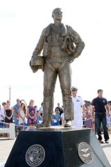 the Navy, family, friends helped to dedicate the Aviators' Memorial on Saturday.