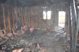 The interior of this townhouse was completely gutted by the fire.