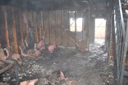 Late night blaze consumes townhouses; no persons injured in destructive fire The interior of this townhouse was completely gutted by the fire.