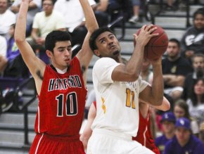 Jerald Campbell seeks the basket in Tuesday's loss to Hanford in the WYL finale.