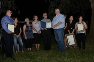 Kings County Supervisor Doug Verboon presents proclamation to Dr. Bob Beede and the UC Cooperative Extension as Ag Supporters of the Year.