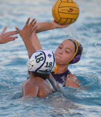 Lemoore water polo rebounds with decisive wins over Hanford and Hanford West Lauren Pedersen with the shot against El Diamante